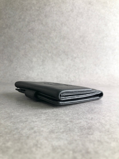 CHANEL Coco Mark 折疊皮夾 黑色復古 a7ppdi