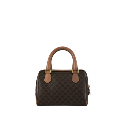 CELINE Macadam Two-way Small Boston bag Shoulder bag Brown Vintage asbejd