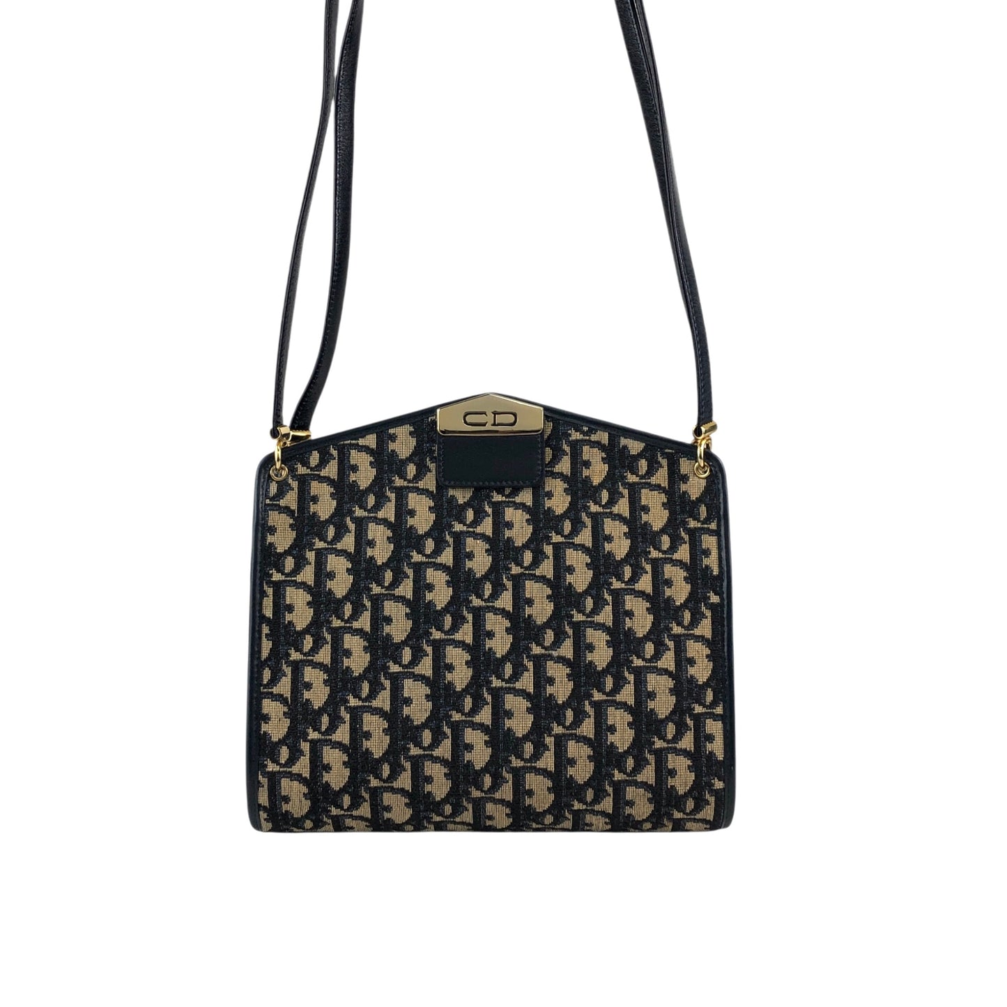 Christian Dior Trotter CD Logo Shoulder bag Navy Vintage 2vvpv4