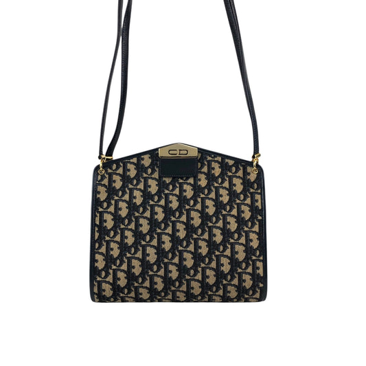 Christian Dior Trotter CD Logo Shoulder bag Navy Vintage 2vvpv4