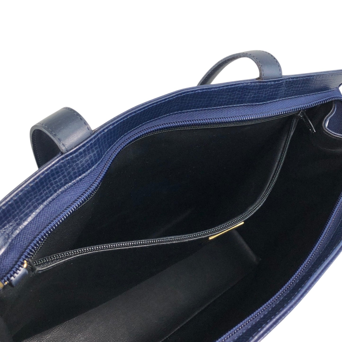 Christian Dior CD Logo Handbag Totebag Navy Vintage gxjx4z