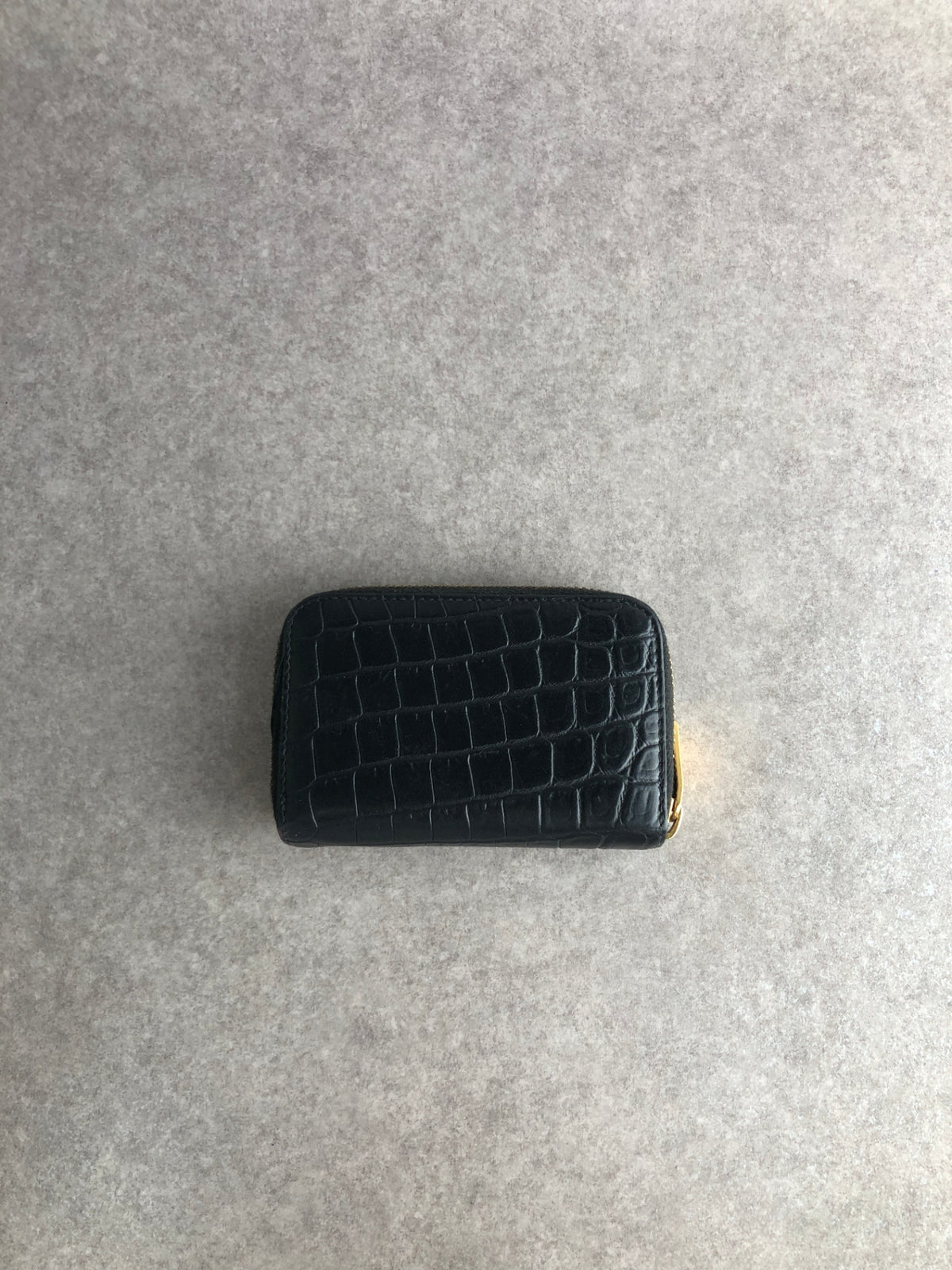 Yves Saint Laurent YSL Logo Coin Purse Black Vintage 3ra84p