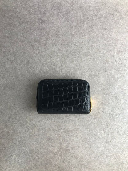 Yves Saint Laurent YSL Logo Coin Purse Black Vintage 3ra84p