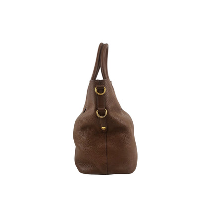 PRADA Logo Two-way Handbag Shoulder bag Brown Vintage y4cj6y