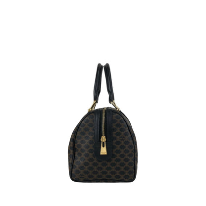 CELINE Macadam Blason Two-way Small Boston bag Shoulder bag Black Vintage anvhd8