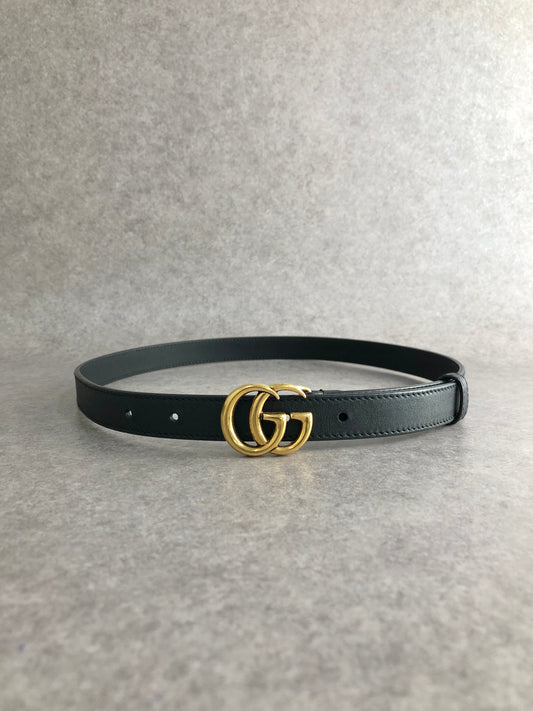 GUCCI GG Motif Belt Black Vintage ktd3wk