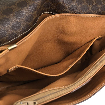 CELINE Macadam Horse Bit Shoulder bag Brown Vintage jdj37k