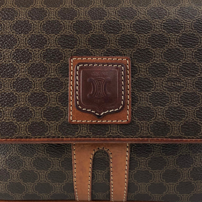 CELINE Macadam Blason Shoulder bag Brown Vintage z55y7s