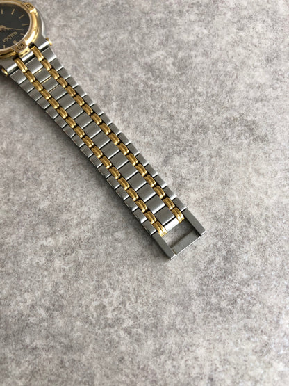 GUCCI GG Motif Watch Silver×Gold 9100L Vintage vgjnar