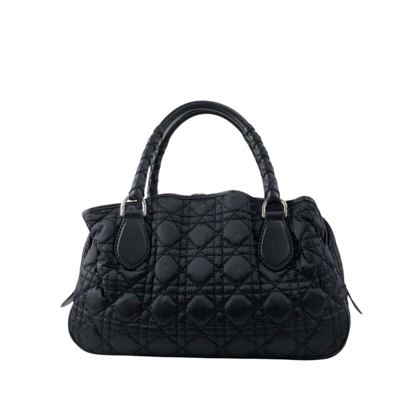 Christian Dior Cannage Charm Handbag Black Vintage sreacp