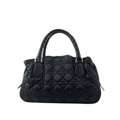 Christian Dior Cannage Charm Handbag Black Vintage sreacp