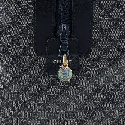 CELINE Macadam Blason Boston bag Navy Vintage scyzx6