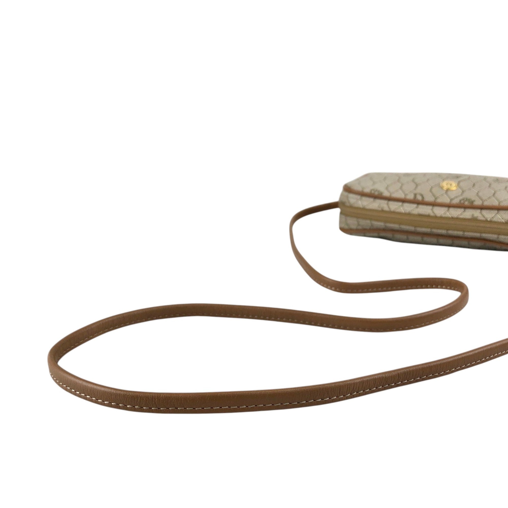 Christian Dior Small Honeycomb Pattern Logo Shoulder bag Beige