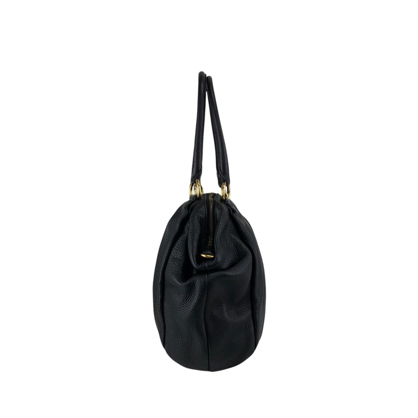 PRADA Logo Handbag Totebag Black Vintage 7zspmn