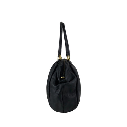 PRADA Logo Handbag Totebag Black Vintage 7zspmn