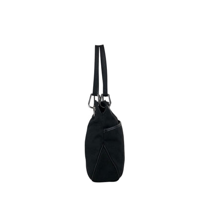 GUCCI Logo Shoulder bag Handbag Black Vintage nwnyi4