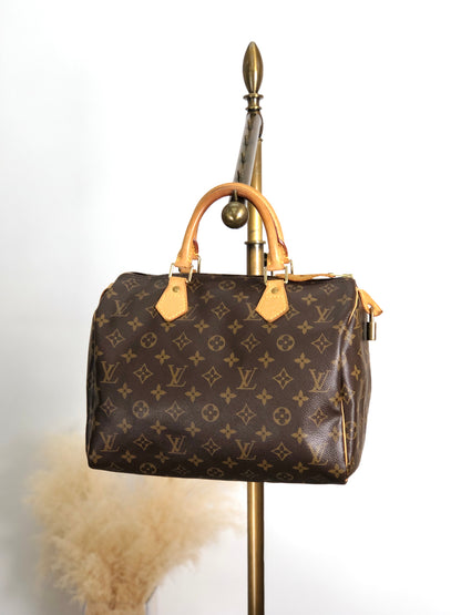 LOUIS VUITTON Monogram Small Boston bag Handbag Brown M41108 Vintage nniw2h