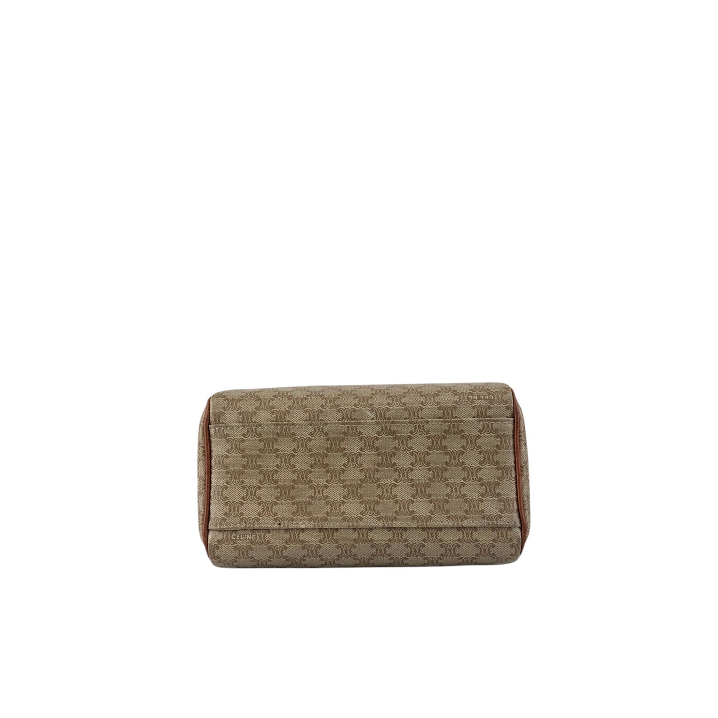 CELINE Macadam Two-way Handbag Shoulder bag Beige Vintage vwi2wp