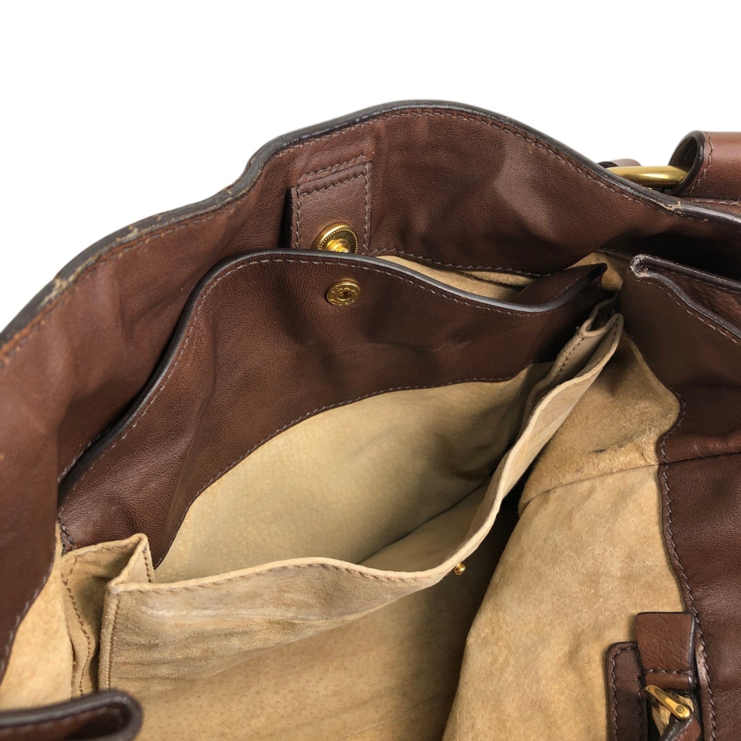 PRADA Logo Totebag Brown Vintage sznhvb