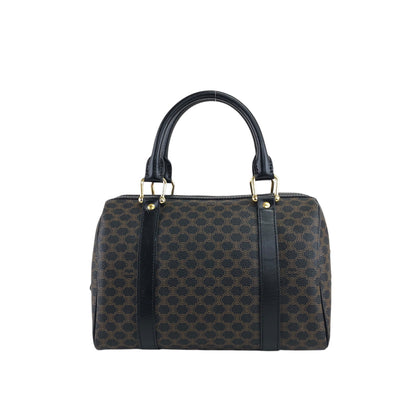CELINE Macadam Blason Two-way Boston bag Shoulder bag Black Vintage u3fgiw