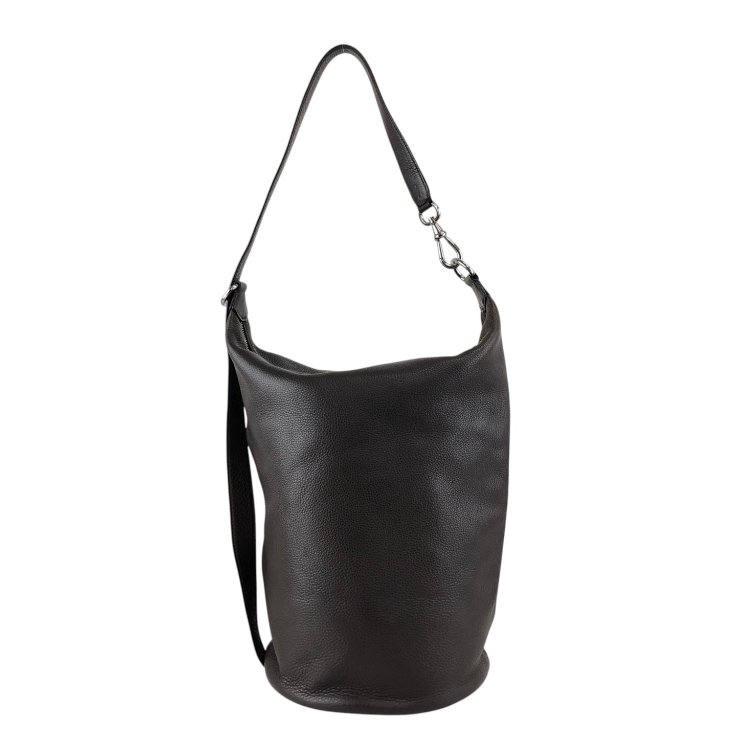 CELINE Blason Logo Embossed Shoulder bag Brown Vintage n78r2a