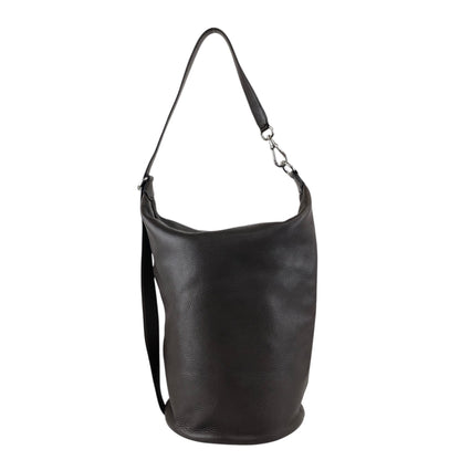 CELINE Blason Logo Embossed Shoulder bag Brown Vintage n78r2a