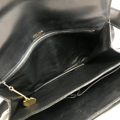 CELINE Horse Carriage Shoulder bag Black Vintage yifsp8