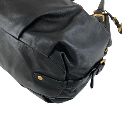 PRADA Logo Shoulder bag Hobobag Black Vintage k2n6cf