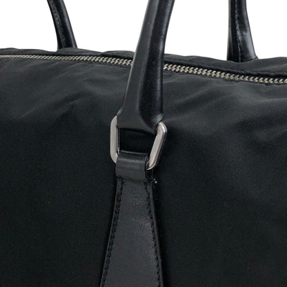 PRADA Triangle Logo Handbag Small Boston bag Black Vintage bhwzaa