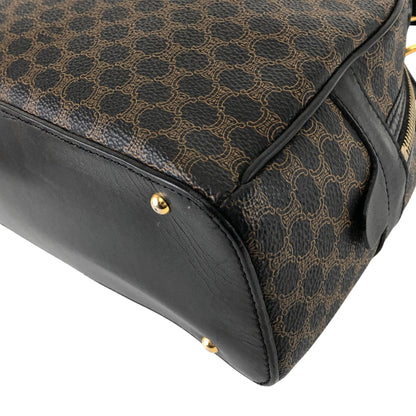 CELINE Macadam Blason Handbag Black Vintage guswt5
