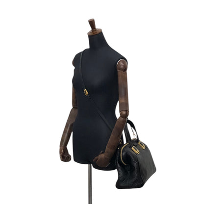 FENDI Two-way Handbag Shoulder bag Black 8BL114-HXF Vintage 66eazz