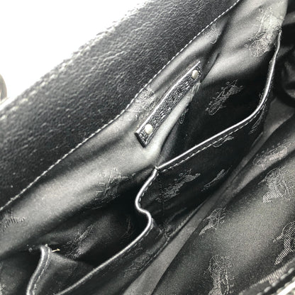 CELINE Logo Handbag Black Vintage p2zgdh