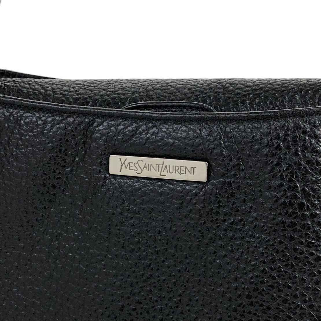 Yves Saint Laurent Logo Shoulder bag Black Vintage y2r7a3