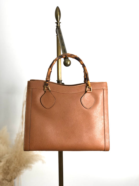 GUCCI Bamboo Handbag Brown Vintage  mxx3h2