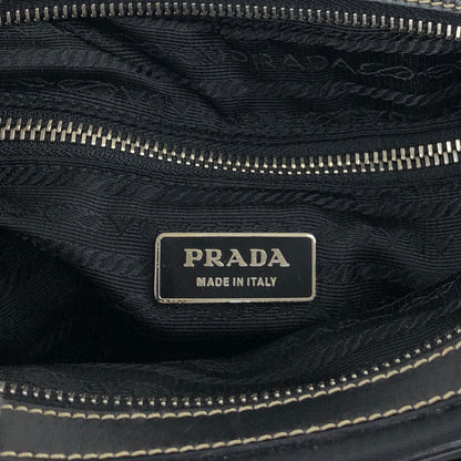 PRADA Triangle Logo Handbag Shoulder bag Black Vintage ntuyze