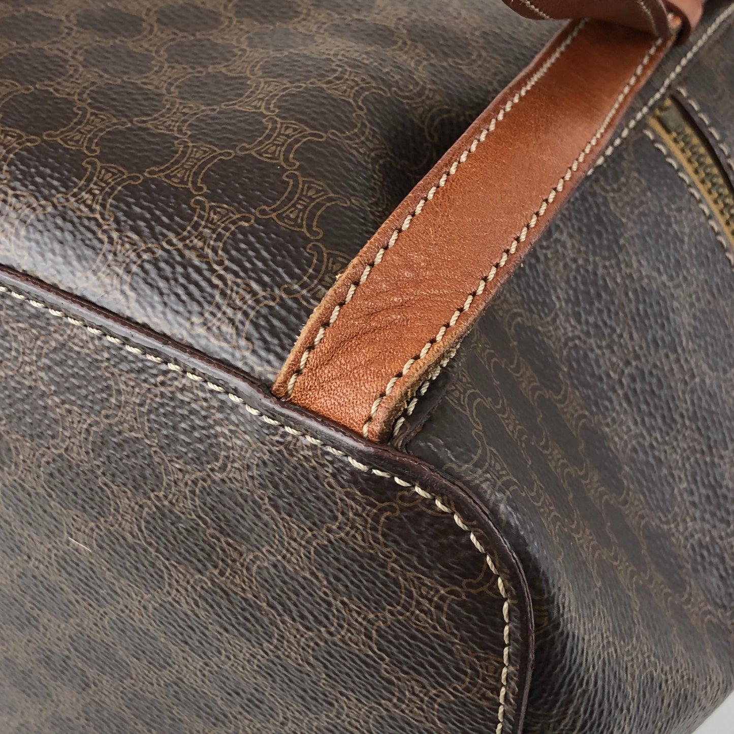 CELINE Macadam Triomphe Backpack Brown Vintage sd2tgi