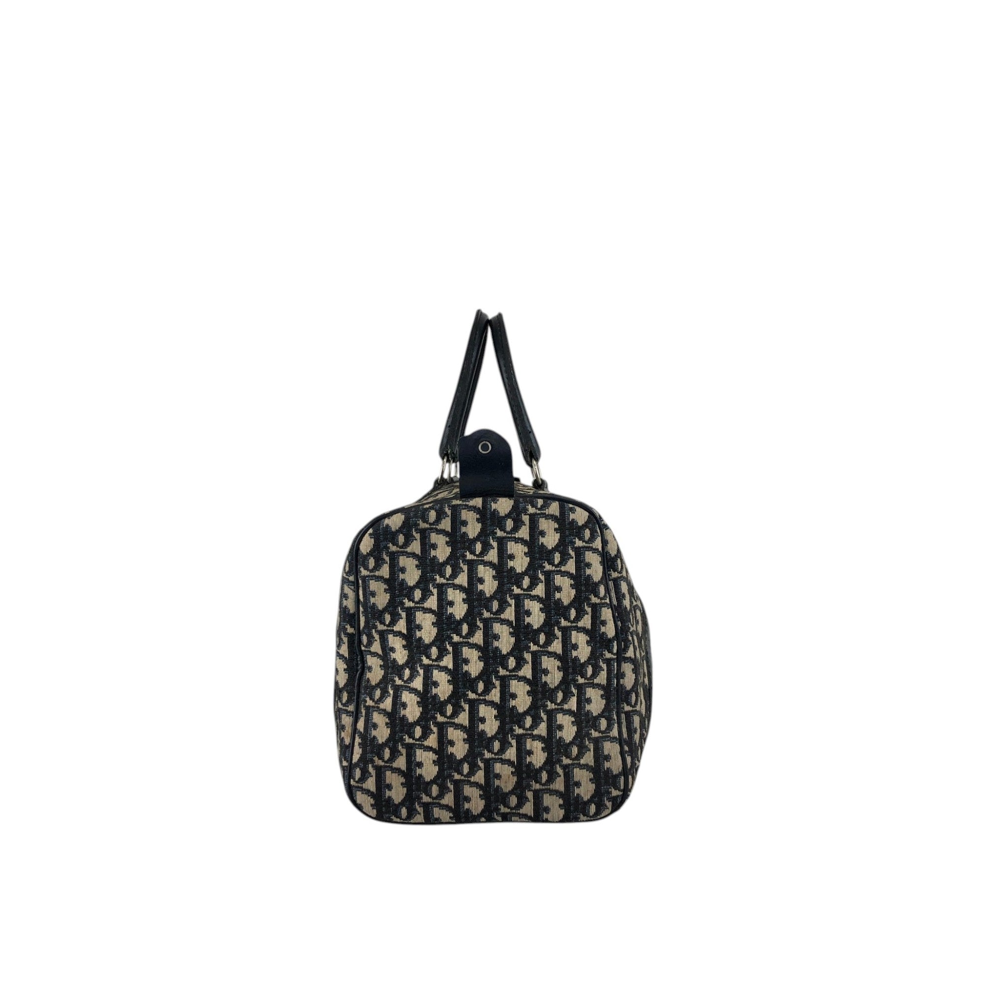 Christian Dior Trotter Handbag Boston bag Navy Vintage 3zr6kt