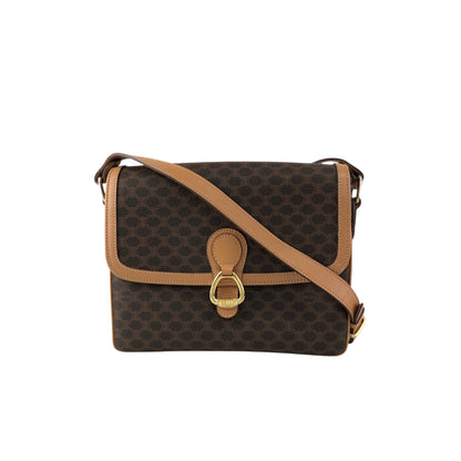 CELINE Macadam Horse Bit Shoulder bag Brown Vintage gmn7vj