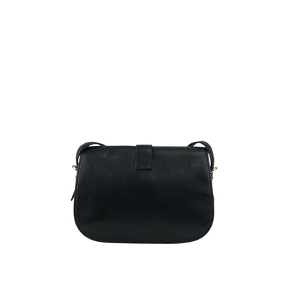 CELINE Gancini Shoulder bag Black Vintage dcwmsj
