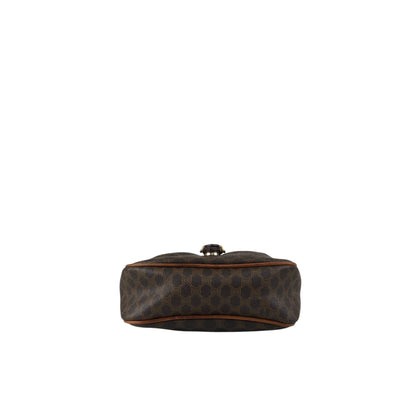 CELINE Macadam Front Buckle Shoulder bag Brown Vintage vryvsx