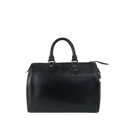 LOUIS VUITTON Epi Handbag Boston bag Black Vintage bria3m
