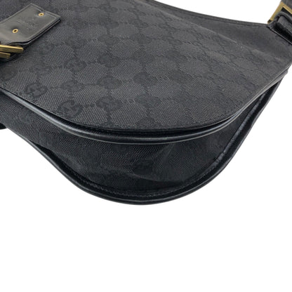GUCCI GG Canvas Shoulder bag Black Vintage p4jxj7