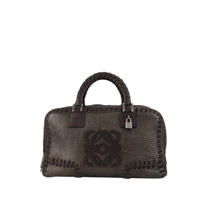 LOEWE Amazona28 Anagram Handbag Boston bag Brown Vintage hyvv3u