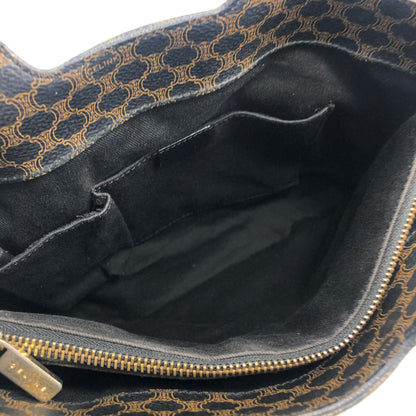 CELINE Macadam Logo Handbag Black Vintage v6cari