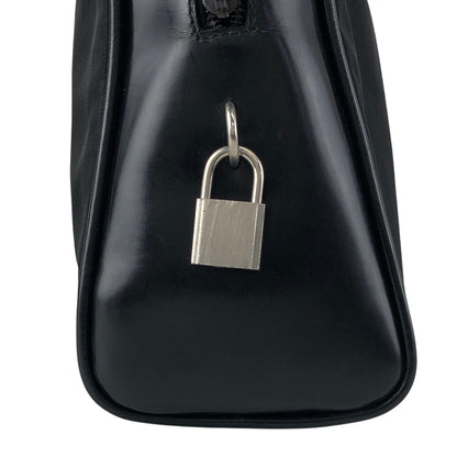 PRADA Tessuto Triangle Logo Handbag Black Vintage 3er6ru