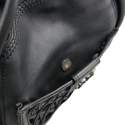 Christian Dior Cannage Round Shoulder bag Black Vintage kb2urx