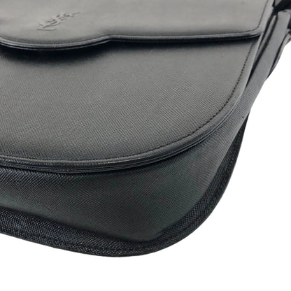 Yves Saint Laurent YSL Logo Leather Shoulder bag Black Vintage 4jenk5