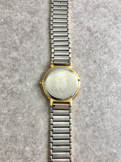 Yves Saint Laurent Quartz Watch Silver×Gold Vintage msfizj