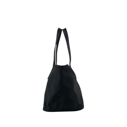 PRADA Tessuto Triangle Logo Handbag Black Vintage 5ujtgr