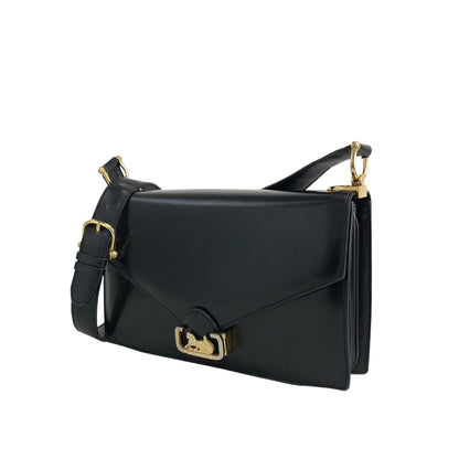 CELINE Horse Carriage Shoulder bag Black Vintage tx4wmy